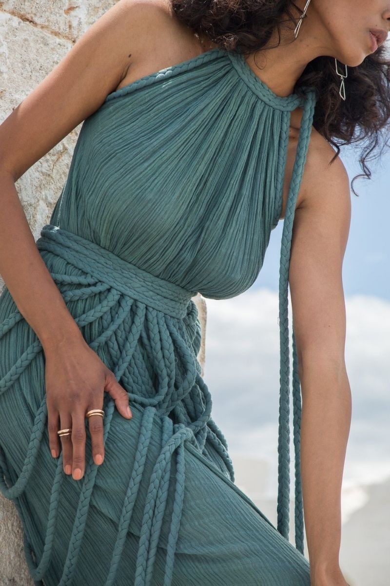 VERA GOWN IN AQUA