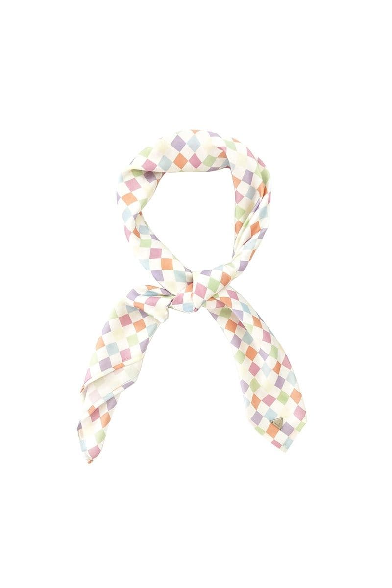 CHECKED CHARLOTTE SILK SQUARE SCARF AND ISLA SILK FRONT TIE PAREO SET