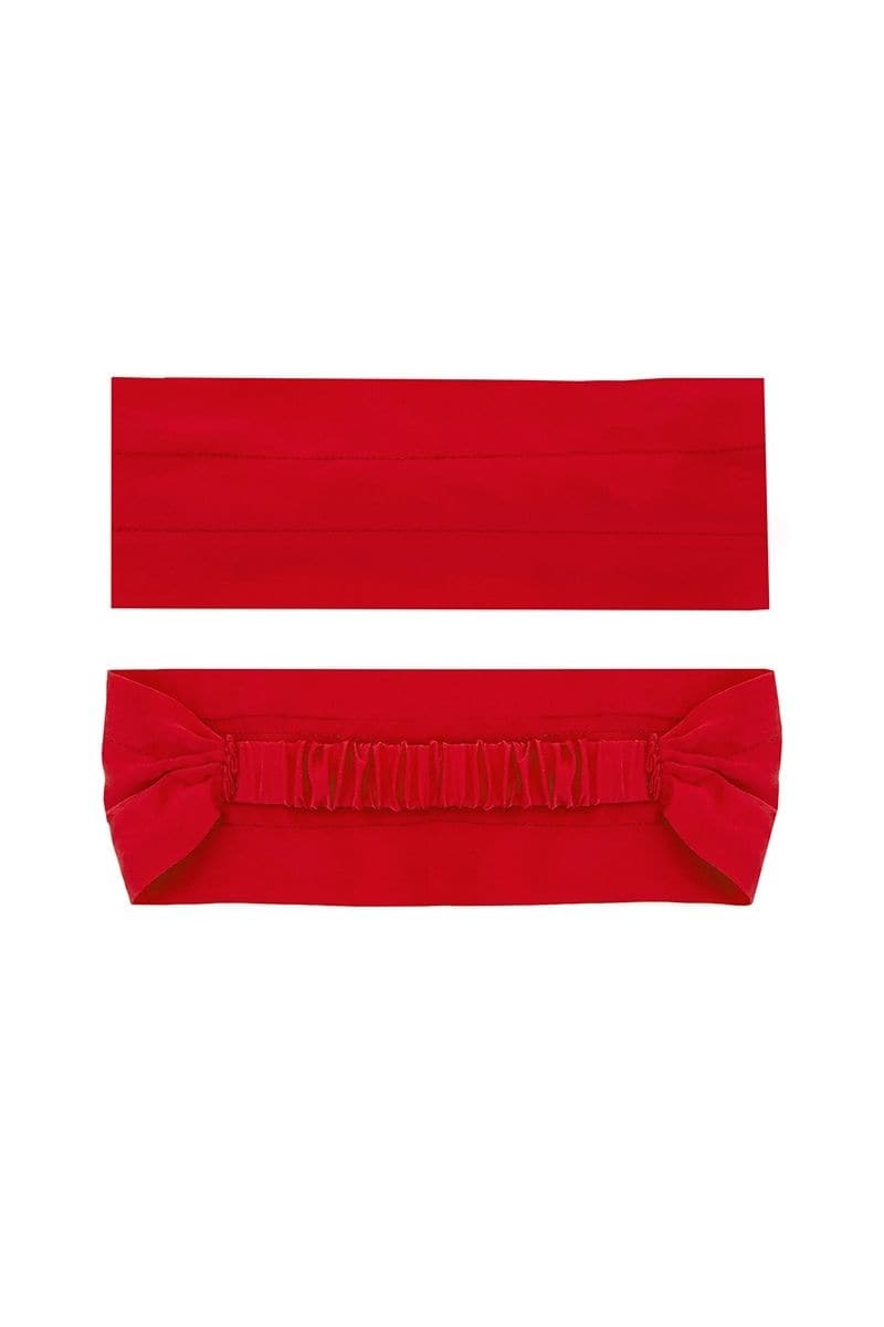 CLAUDINE NERO ROSE AND CRIMSON SILK HEADWRAP SET