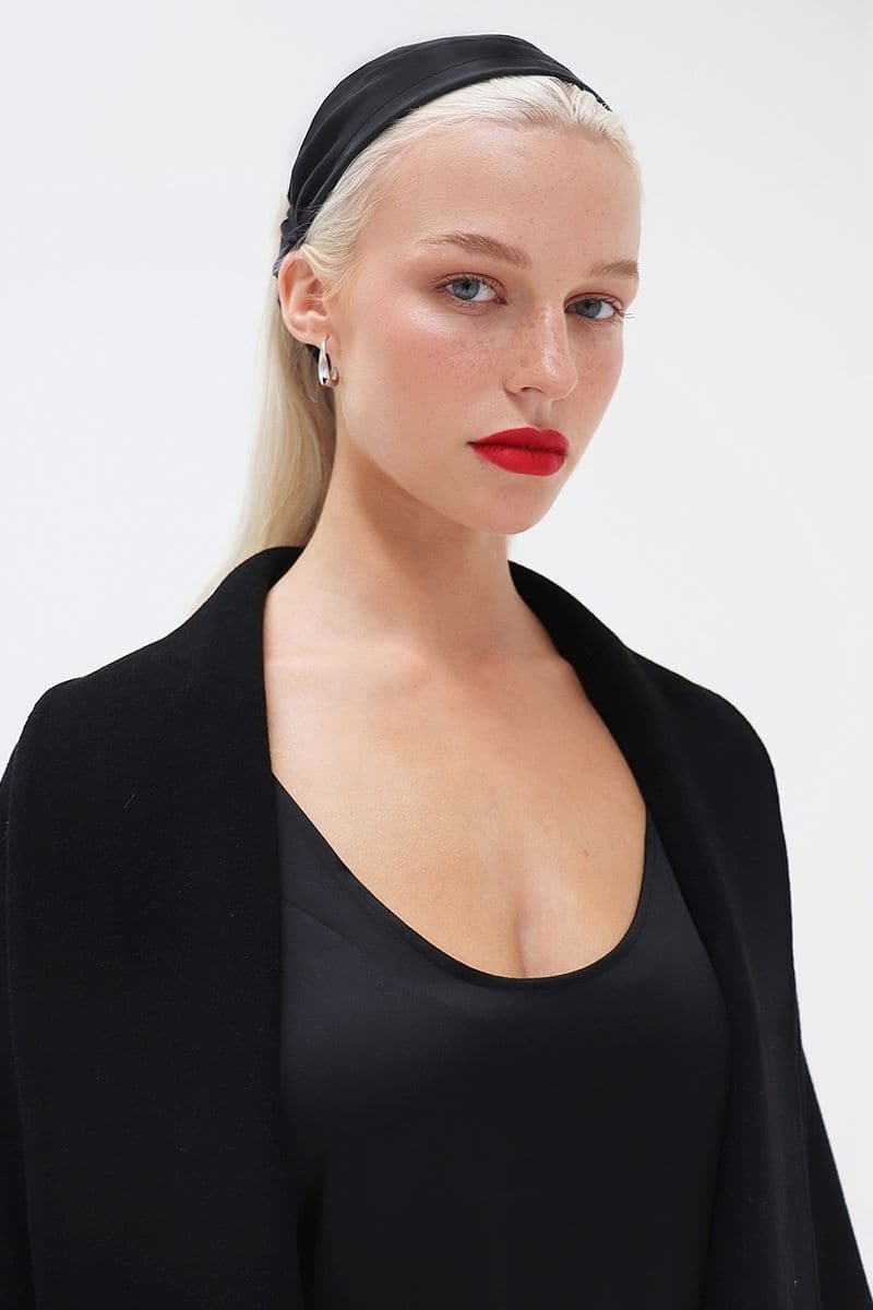 CLAUDINE NERO ROSE AND CRIMSON SILK HEADWRAP SET
