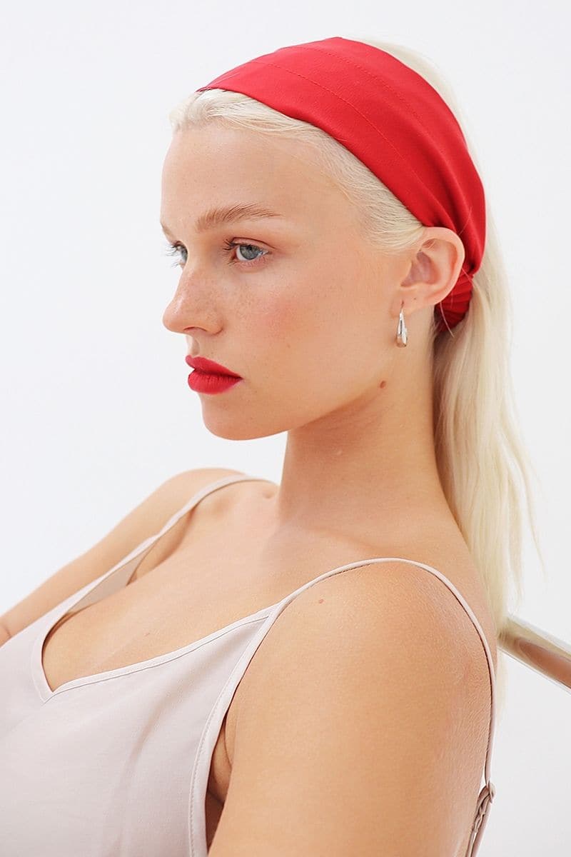 CLAUDINE NERO ROSE AND CRIMSON SILK HEADWRAP SET