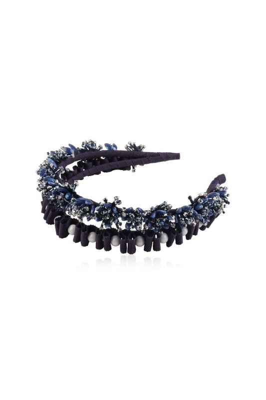 NAVY ROSA HEADBAND
