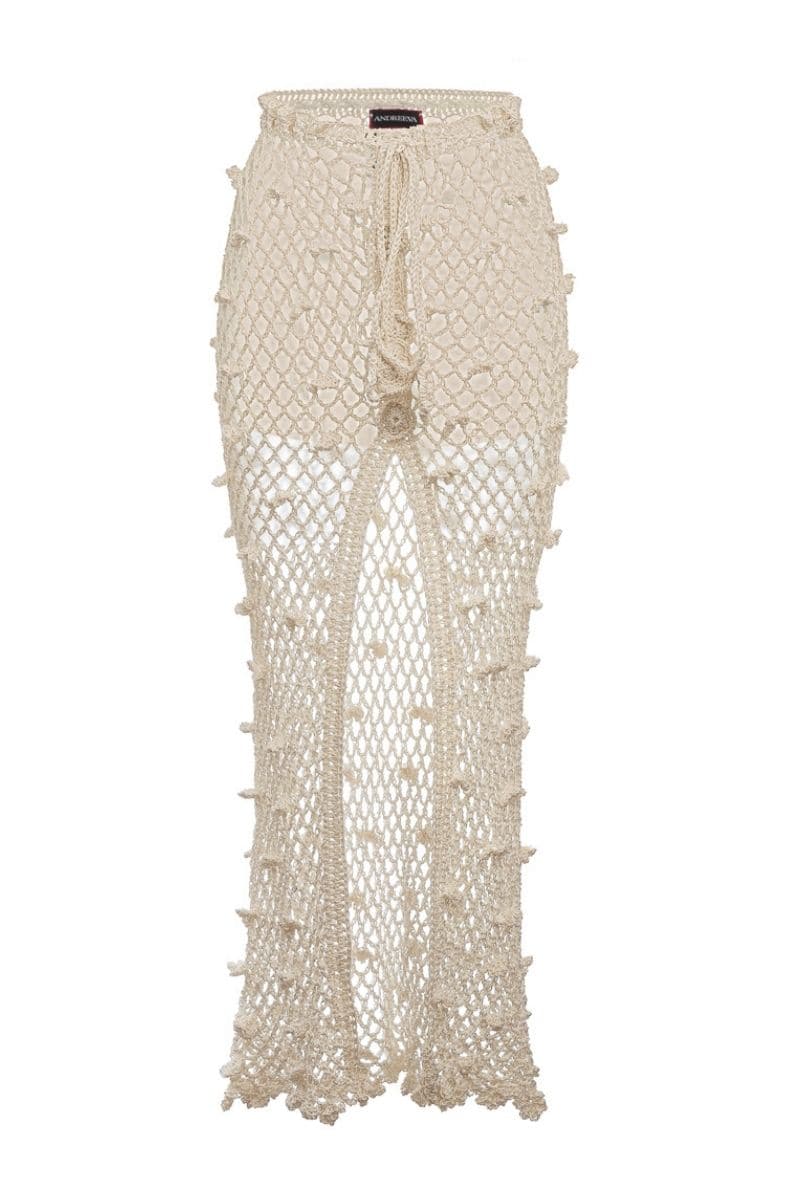 WHITE HANDMADE CROCHET SKIRT