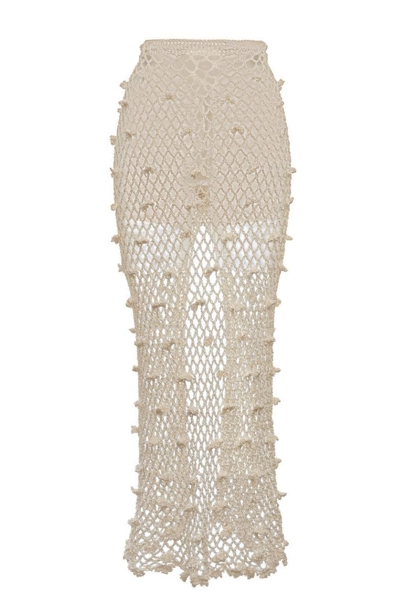 WHITE HANDMADE CROCHET SKIRT