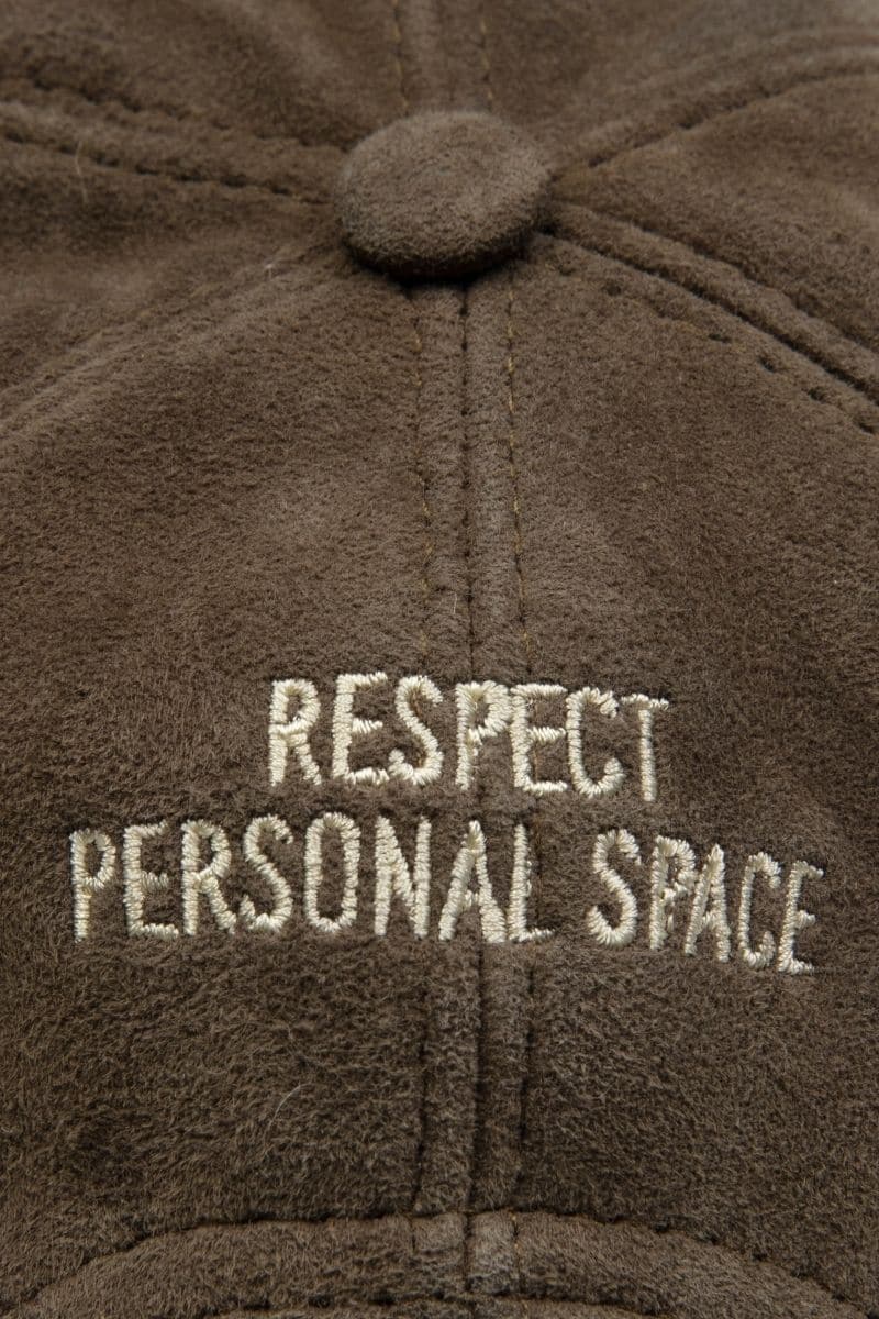 RESPECT PERSONAL SPACE BROWN UPCYCLED HAT