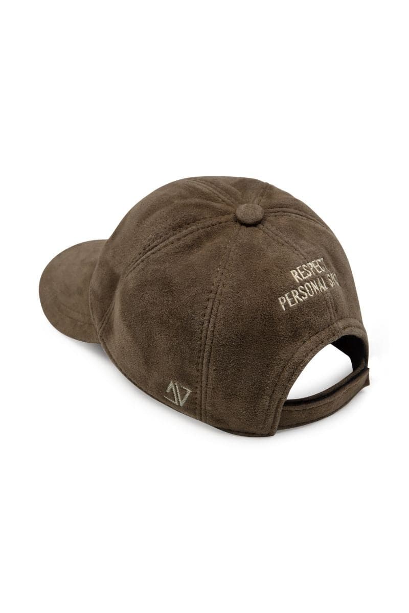 RESPECT PERSONAL SPACE BROWN UPCYCLED HAT