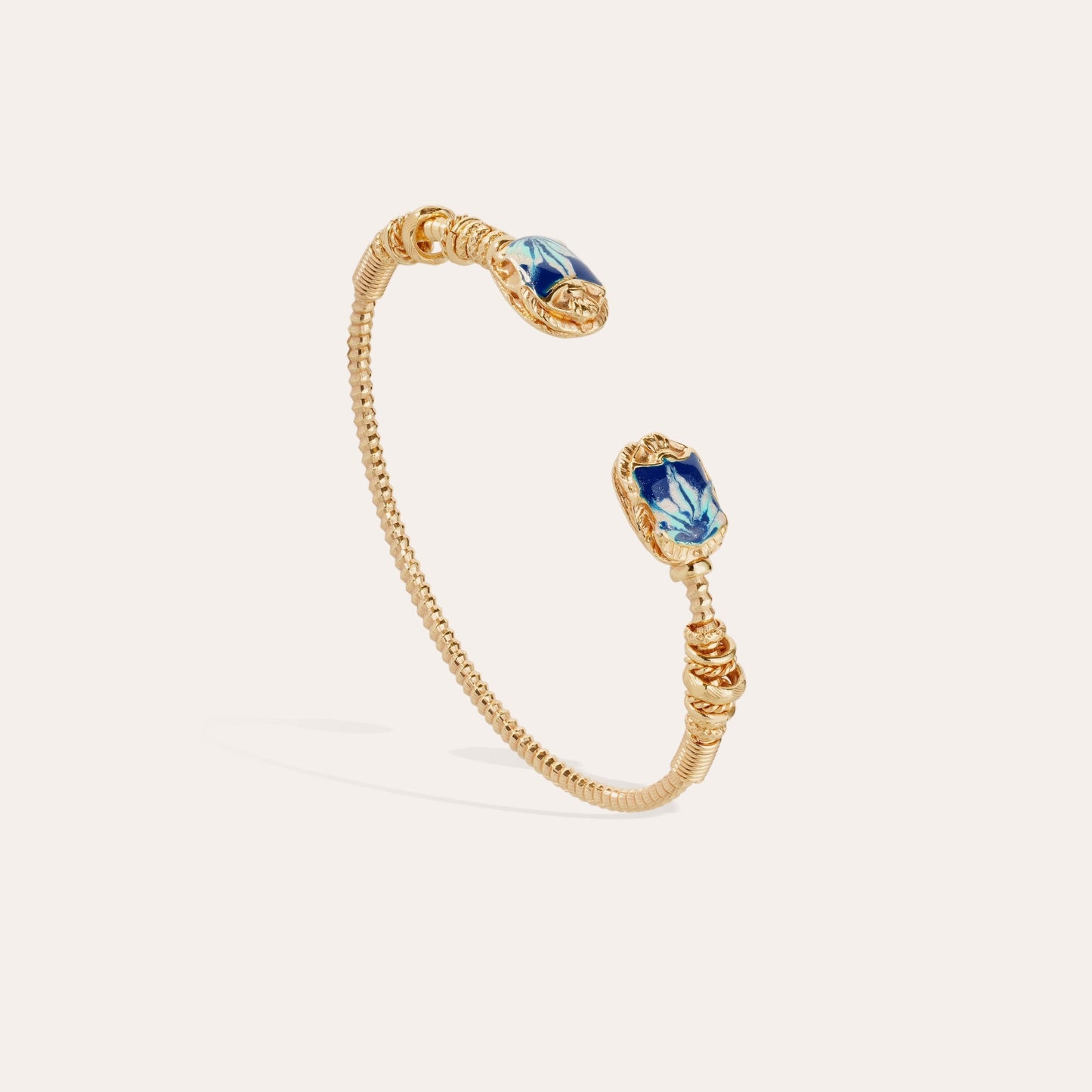 Gas Bijoux Duality large Scaramouche Twist enamel bracelet