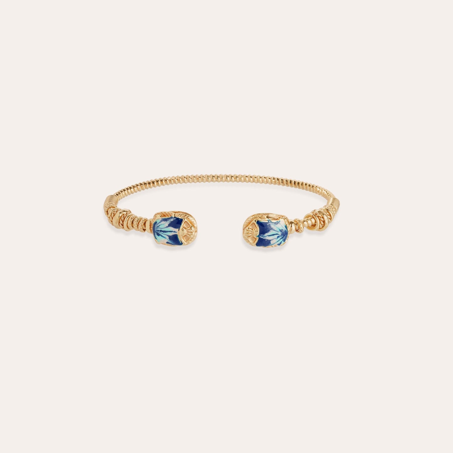 Gas Bijoux Duality large Scaramouche Twist enamel bracelet