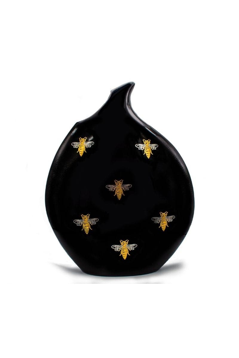 BEE TEARDROP CERAMIC VASE