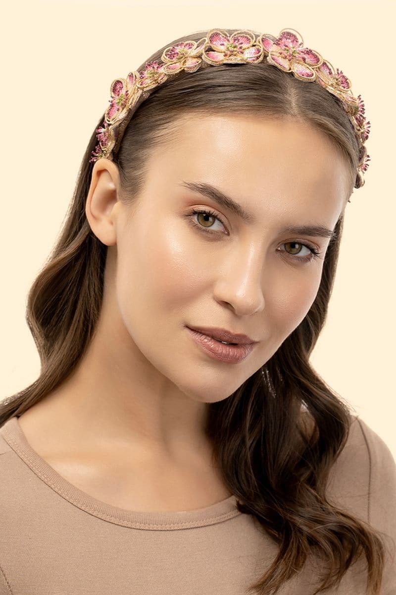 CLEOME FLORAL FUCHSIA HEADBAND