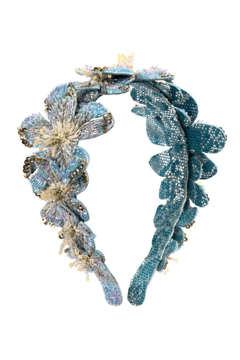 REGINA FLORAL TURQUOISE HEADBAND