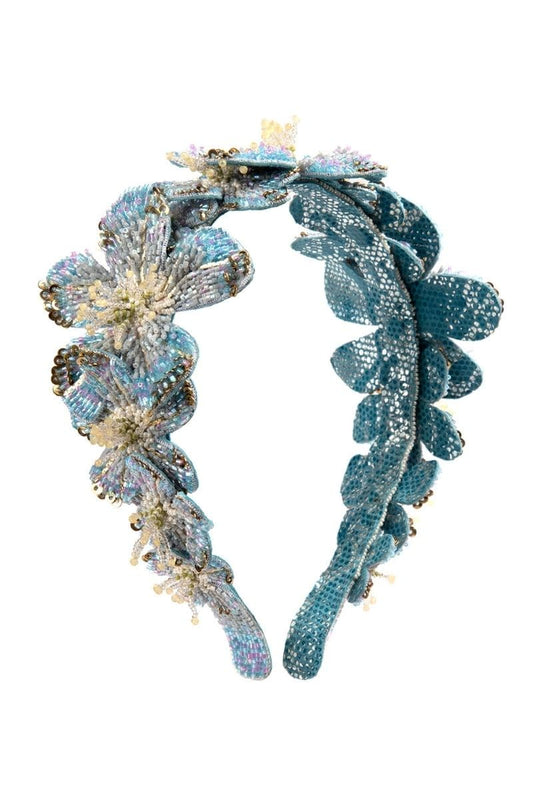 REGINA FLORAL TURQUOISE HEADBAND