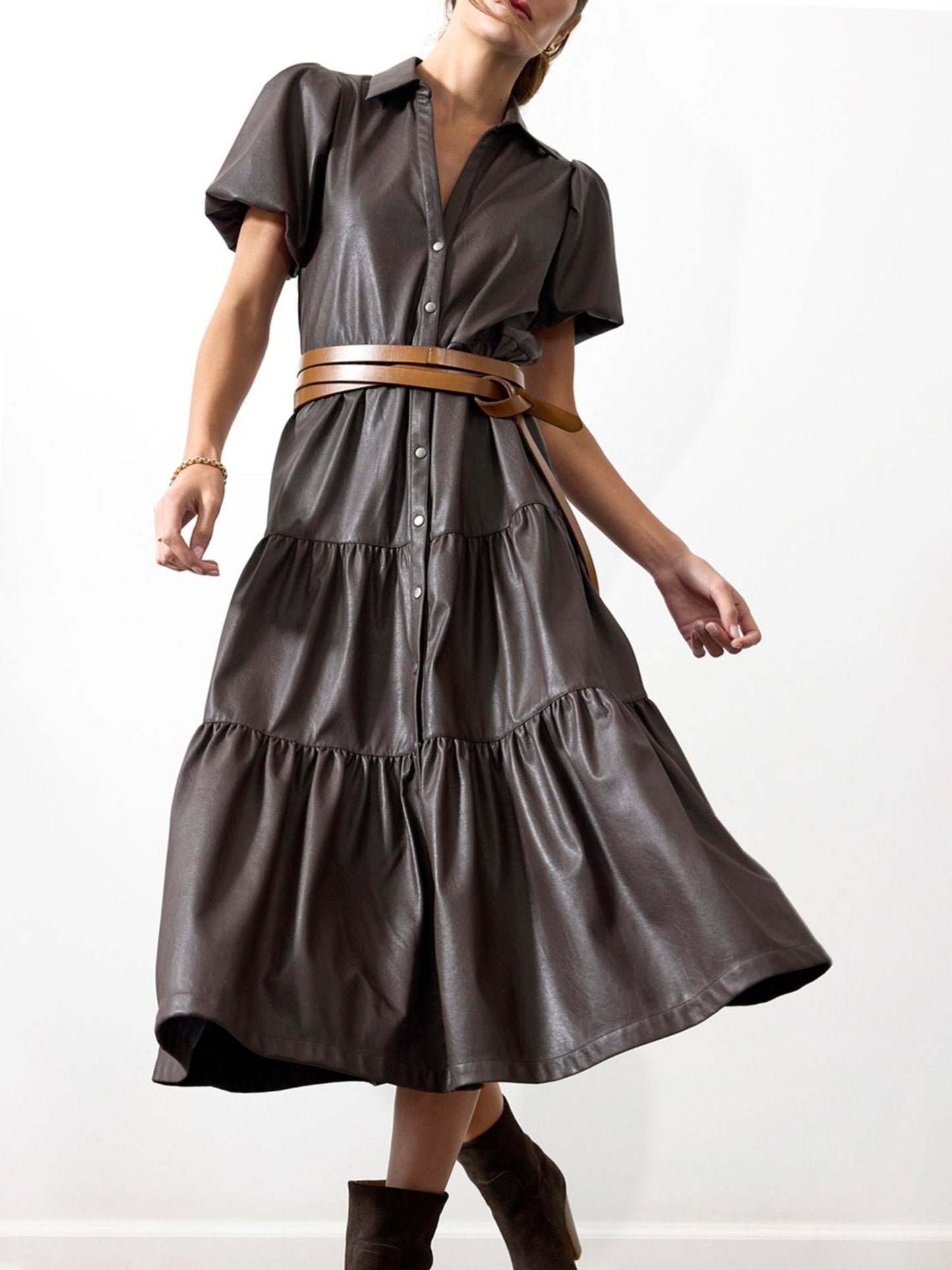 The Havana Vegan Leather Dress