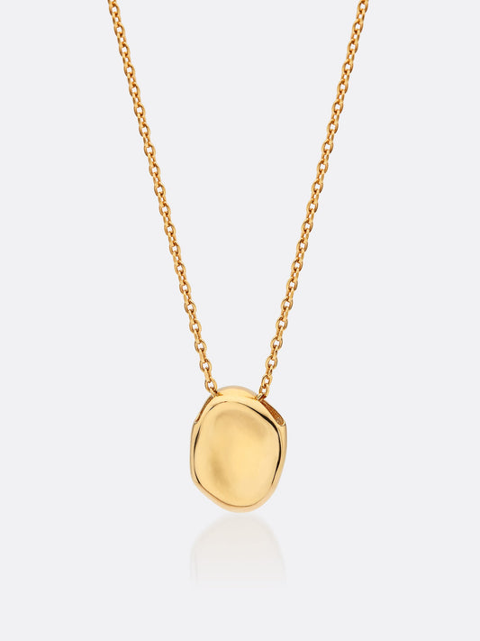 Golden Waves Molten Pendant Necklace