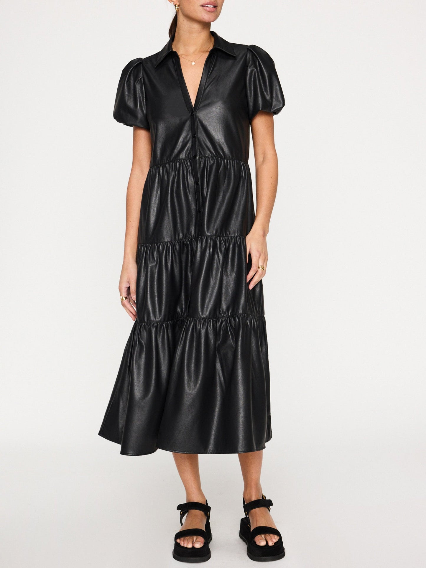 The Havana Vegan Leather Dress