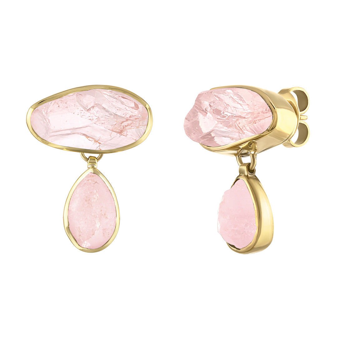 Lassanai Rose Quartz Goddess Earrings