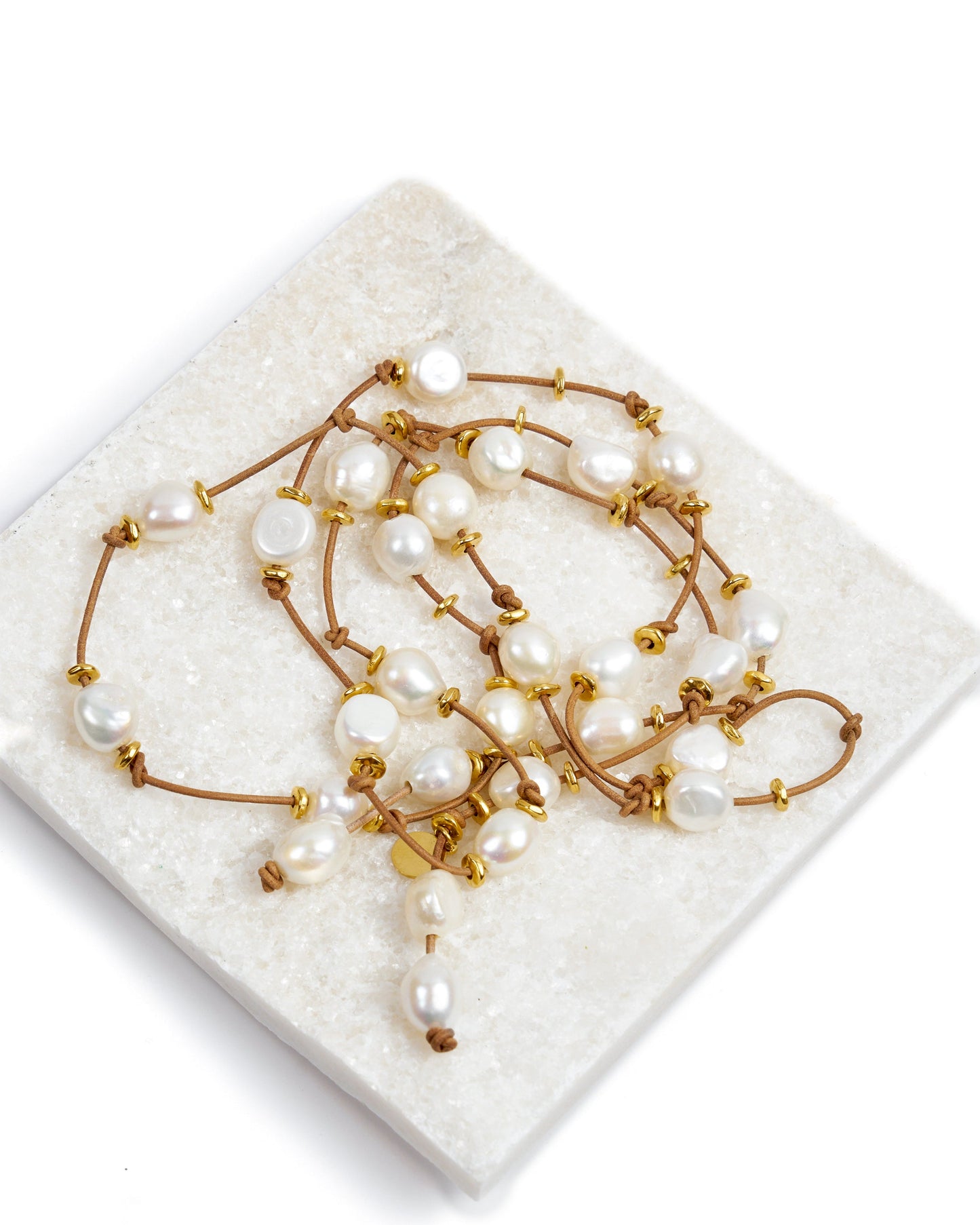 Pearl Necklace Insert Plated Gold