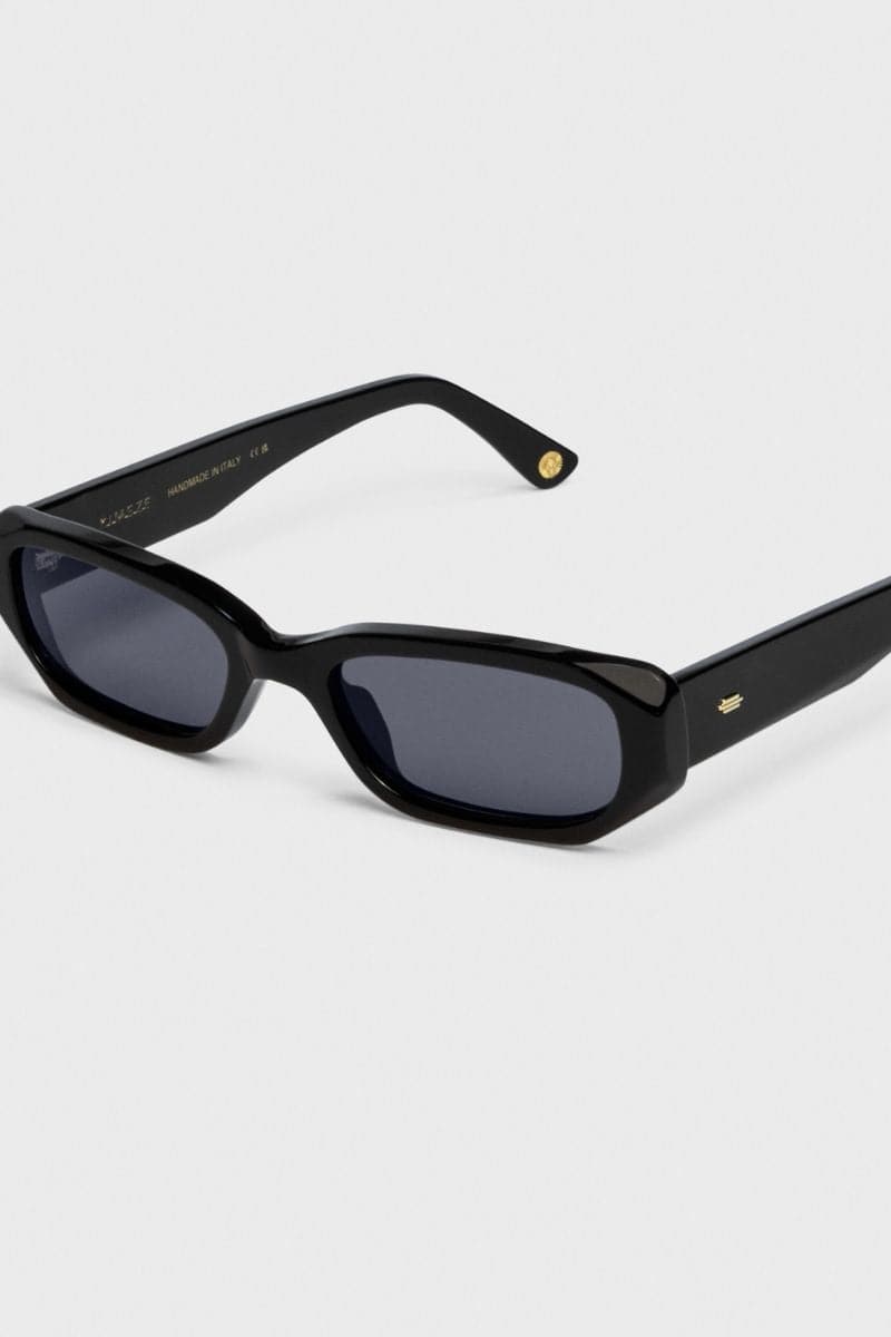 BLACK ORE ROUNDED CATEYE SUNGLASSES