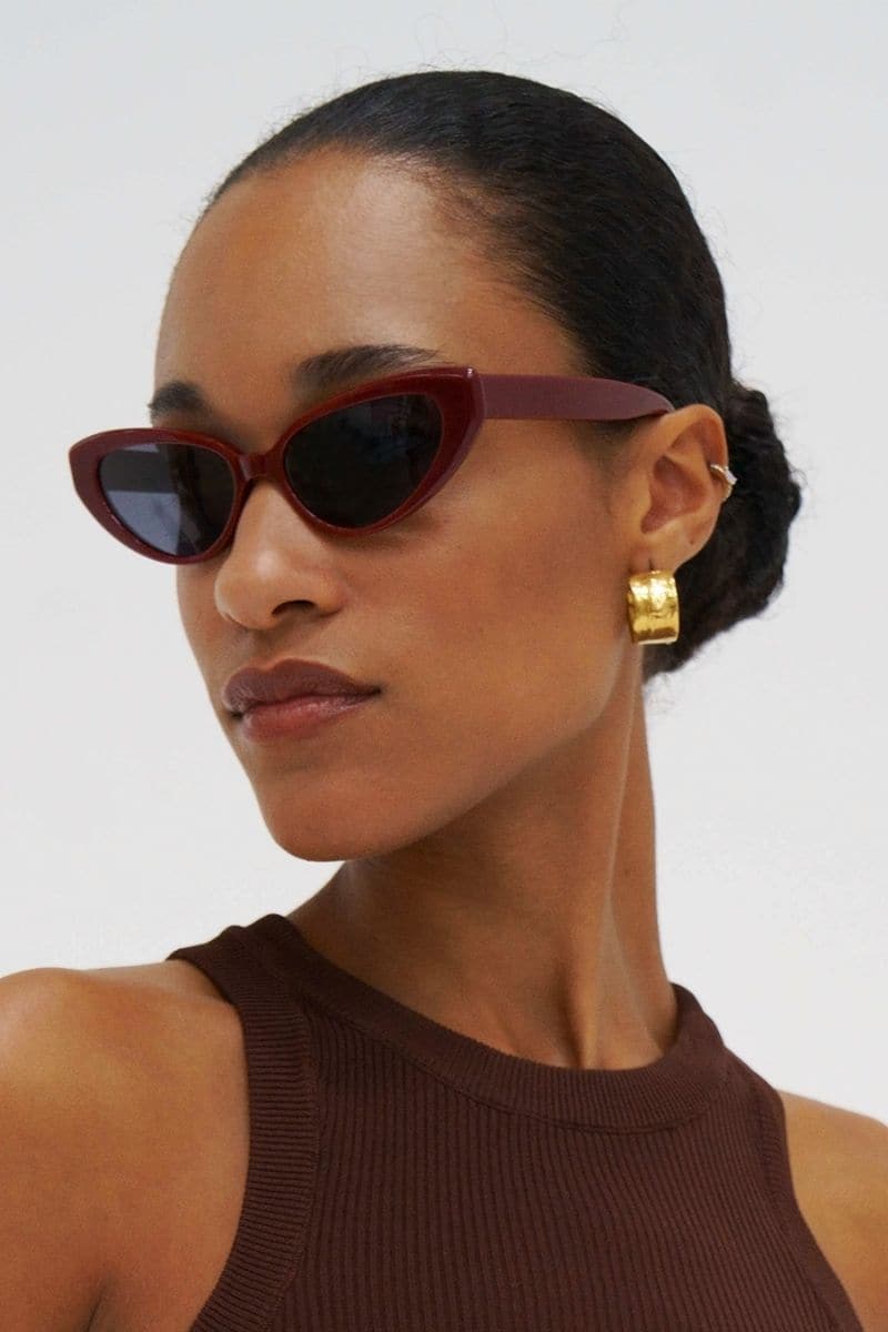 RUBY RED ZAWE CATEYE SUNGLASSES