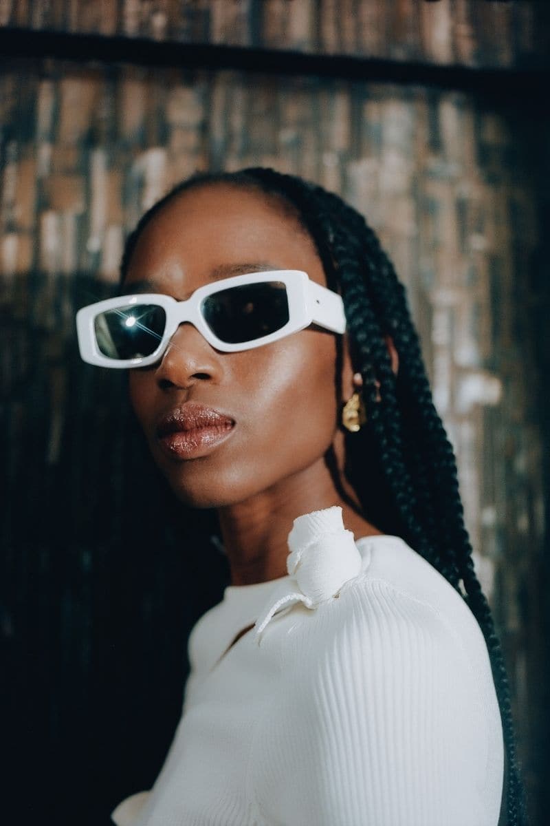 WHITE CONCEPT 2 SQUARE CATEYE SUNGLASSES