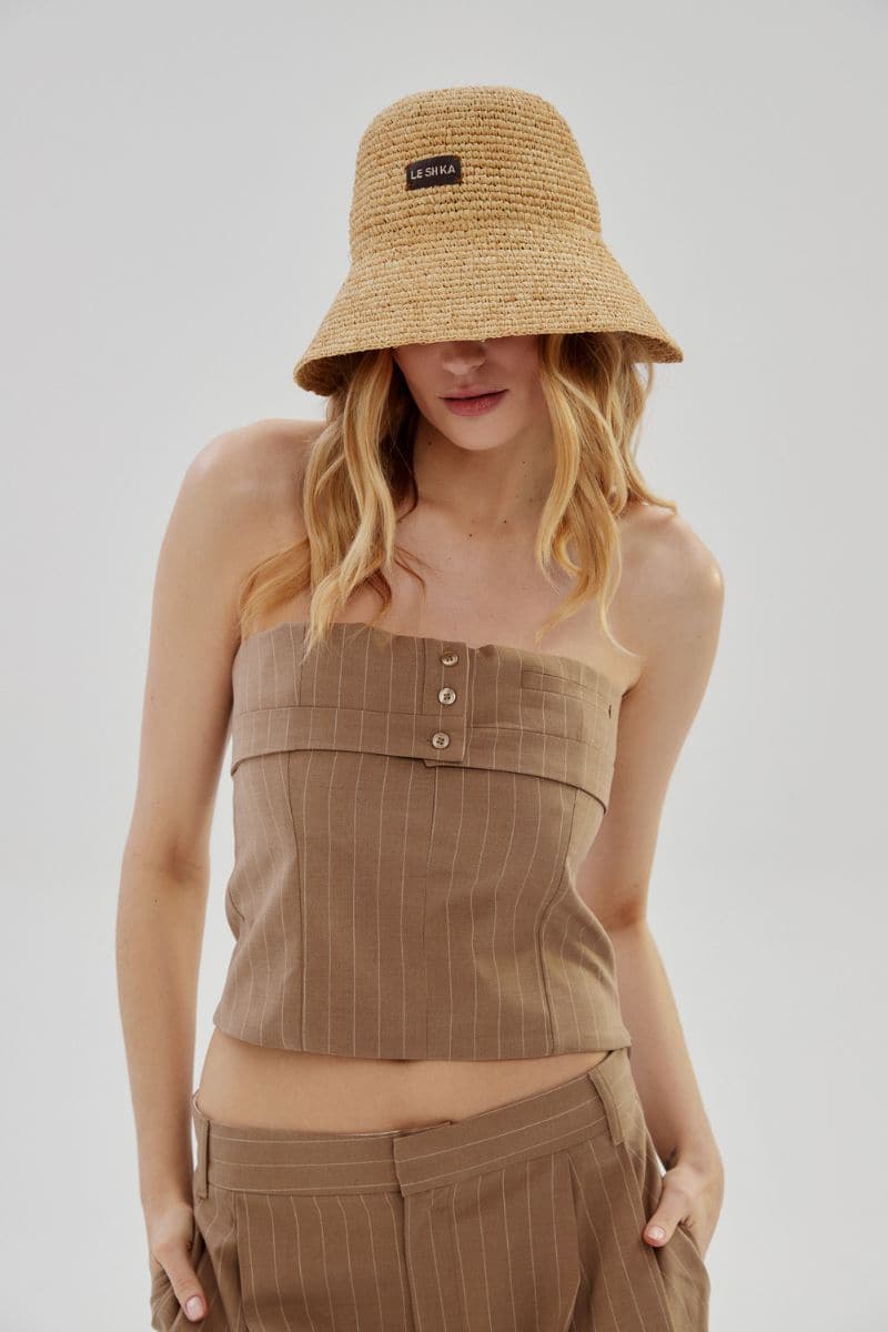 NATURAL BUCKET HAT