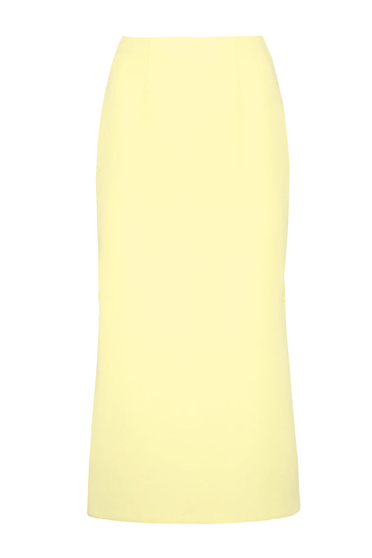 YELLOW MIDI SKIRT