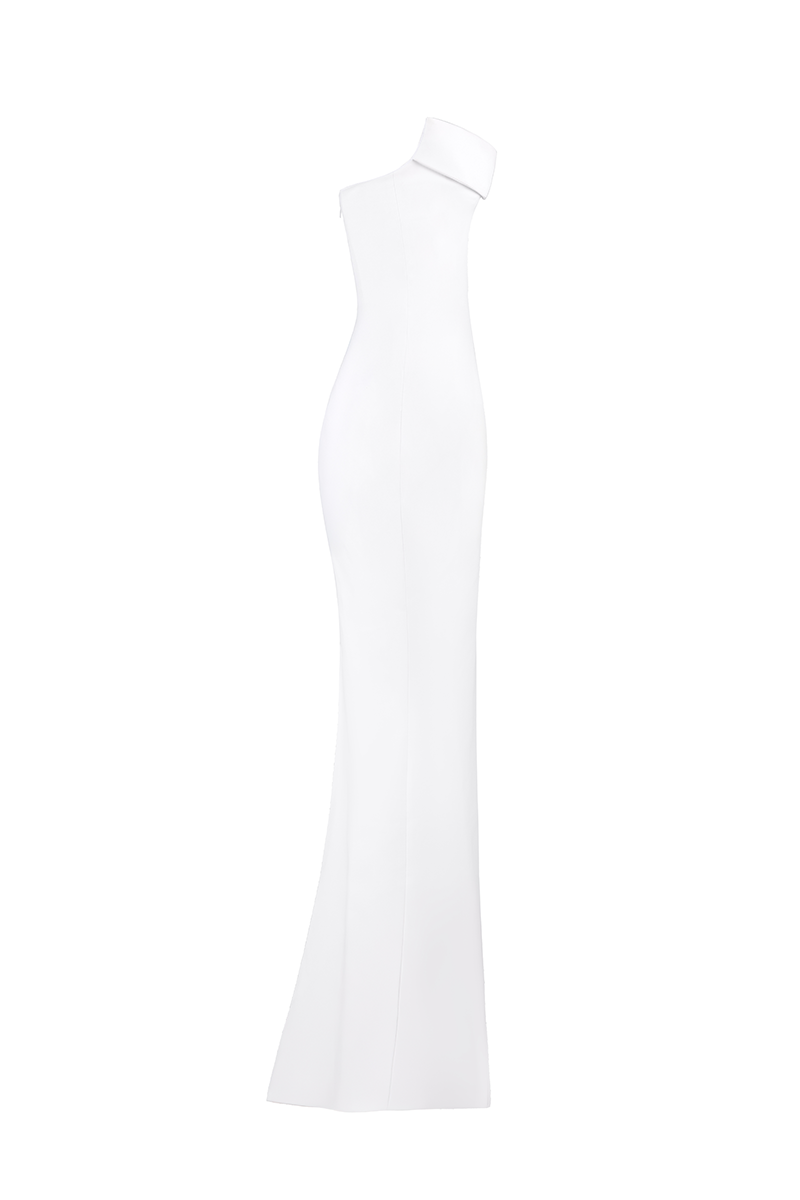 STRAPLESS DRESS IN WHITE