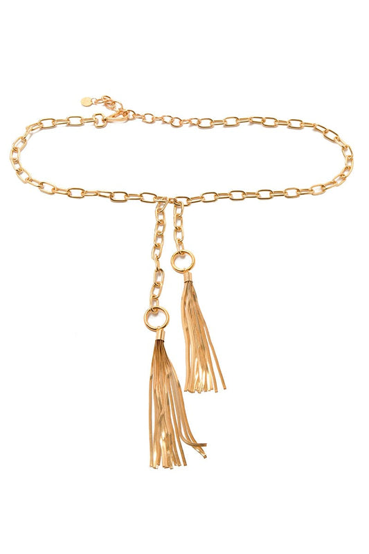 GINZA GOLD THIN CHAIN BELT