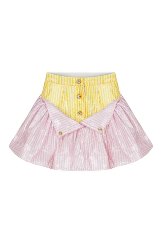 SEQUIN RUFFLE MINI SKIRT