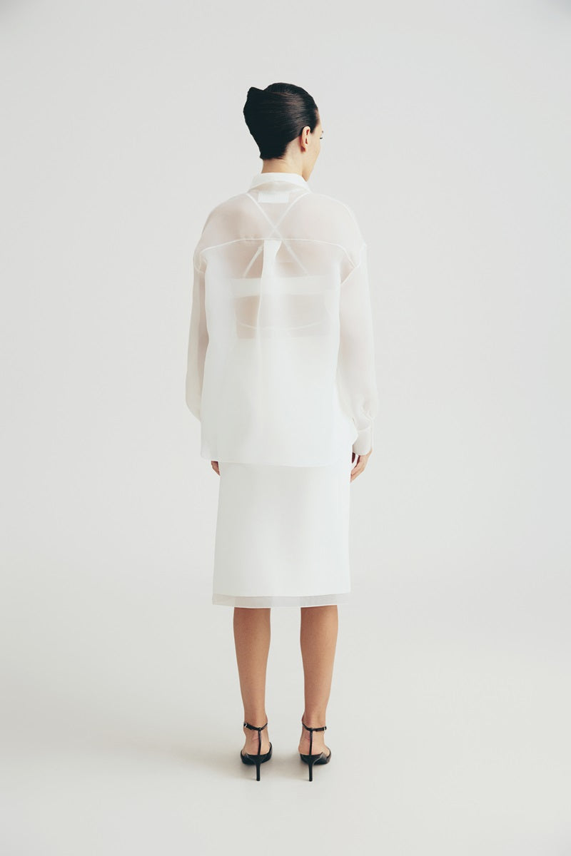 WRAP SKIRT IN WHITE